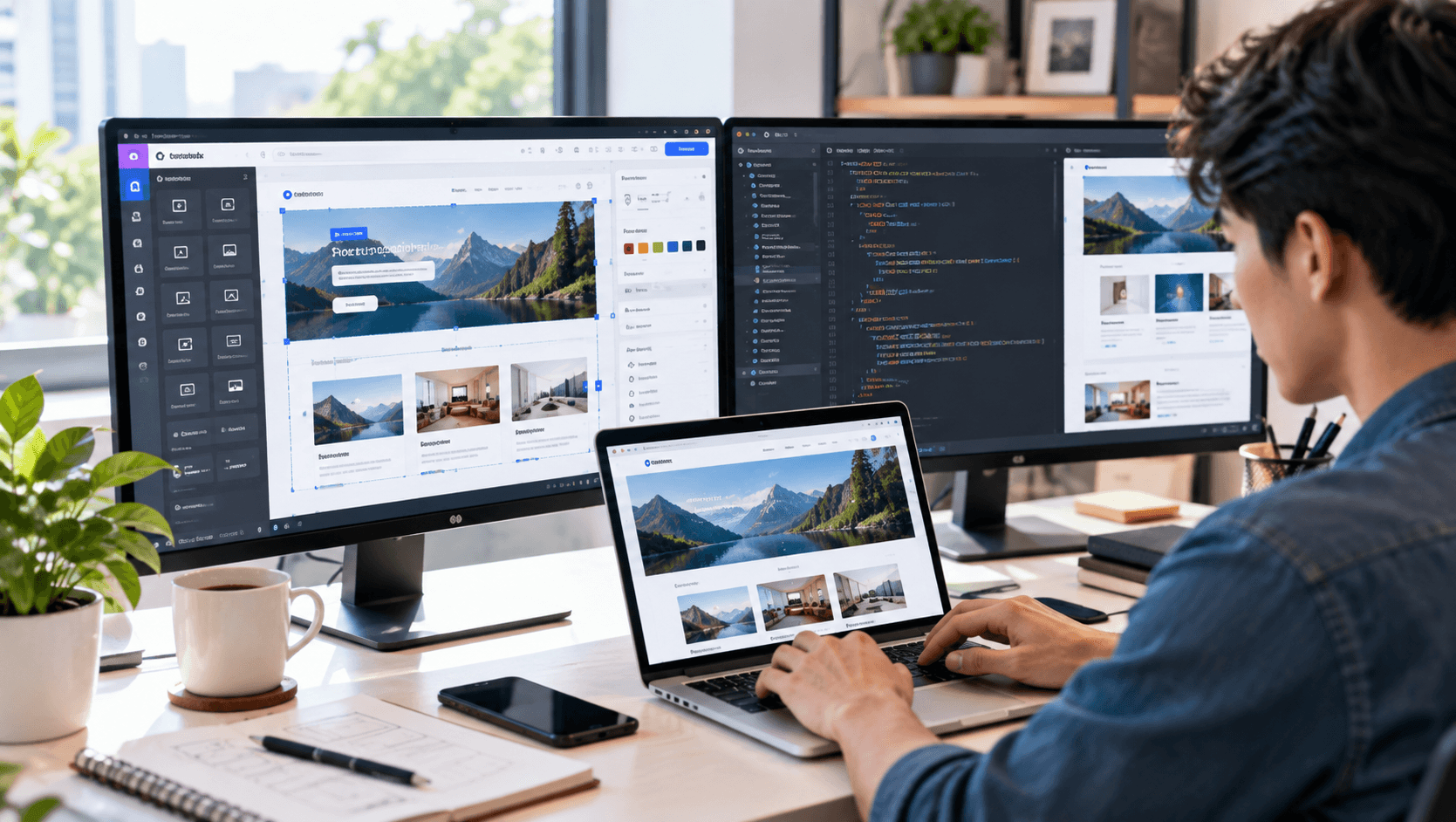 Modern Website Design Workspace